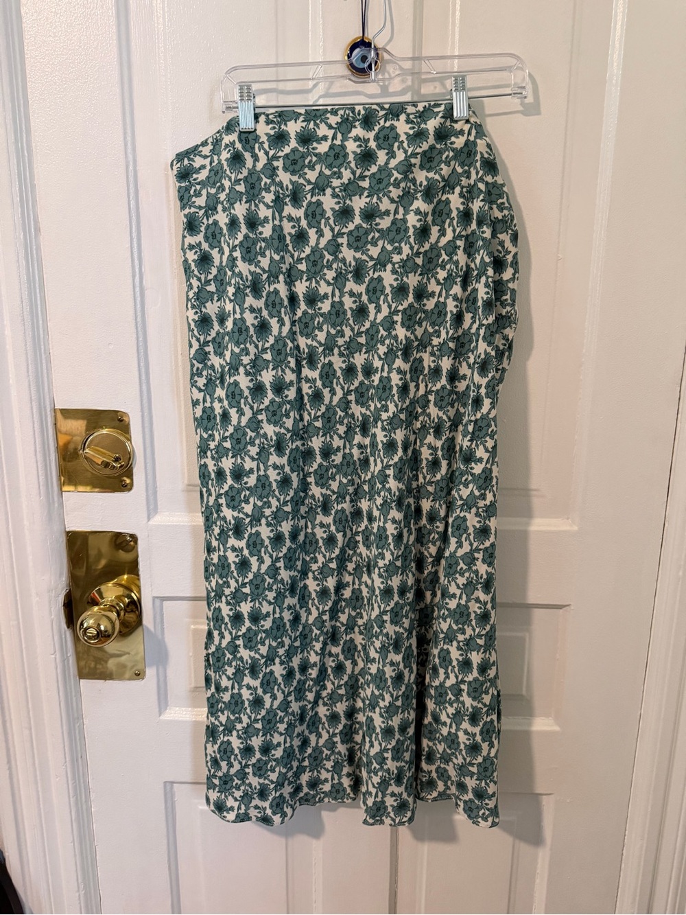 Treasure & Bond Green Floral Midi Skirt - Picture 4 of 6